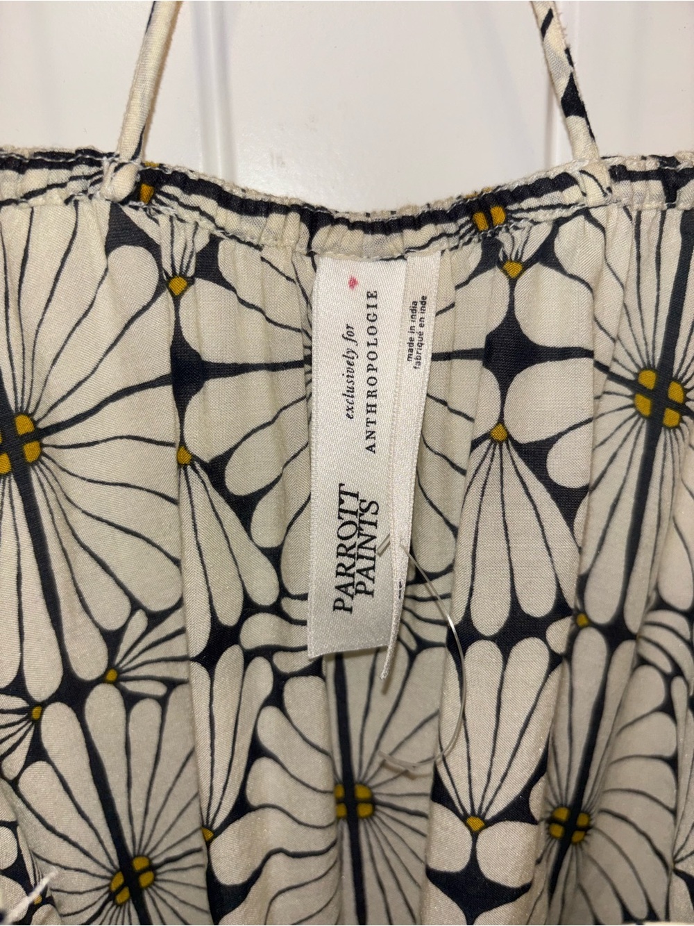 Parrot Paints for Anthropologie Kenzie Beaded Mini Dress in black white MP - Picture 7 of 11